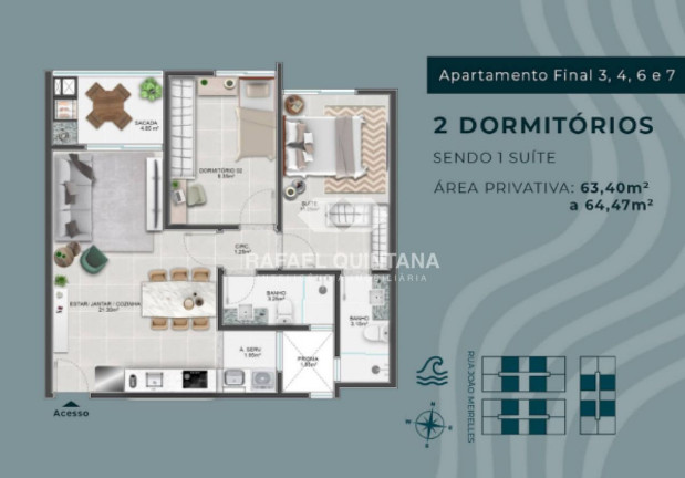 Imagem Apartamento com 1 Quarto à Venda, 63 m² em Abraão - Florianópolis