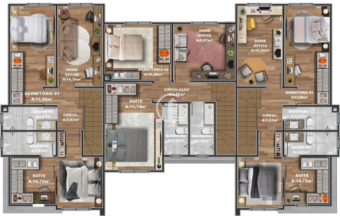 Imagem Sobrado com 3 Quartos à Venda, 113 m² em Santa Catarina - Caxias Do Sul