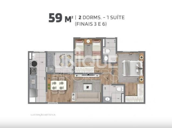 Imagem Apartamento com 2 Quartos à Venda, 59 m² em Medeiros - Jundiaí Imagem Apartamento com 2 Quartos à Venda, 59 m² em Medeiros - Jundiaí