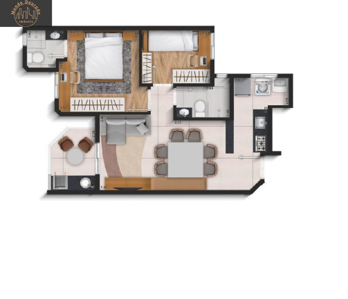 Imagem Apartamento com 2 Quartos à Venda, 50 m² em Vila Alice - Santo André