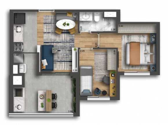 Imagem Apartamento com 2 Quartos à Venda, 49 m² em Vila Firmiano Pinto - São Paulo Imagem Apartamento com 2 Quartos à Venda, 49 m² em Vila Firmiano Pinto - São Paulo