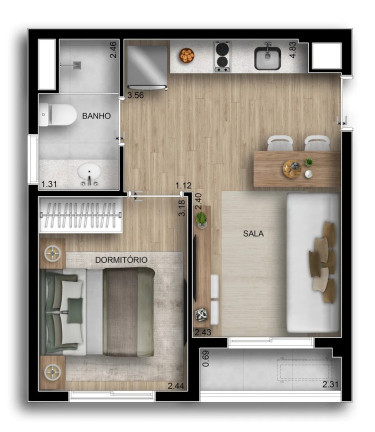 Imagem Apartamento com 1 Quarto à Venda, 47 m² em Vila Clementino - São Paulo Imagem Apartamento com 1 Quarto à Venda, 47 m² em Vila Clementino - São Paulo