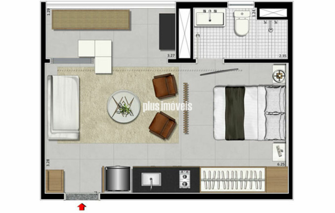Imagem Apartamento com 1 Quarto para Alugar, 31 m² em Vila Olímpia - São Paulo Imagem Apartamento com 1 Quarto para Alugar, 31 m² em Vila Olímpia - São Paulo