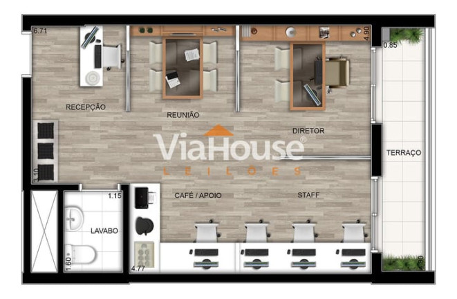 Sala Comercial à Venda, 41 m² em Vila Mathias - Santos