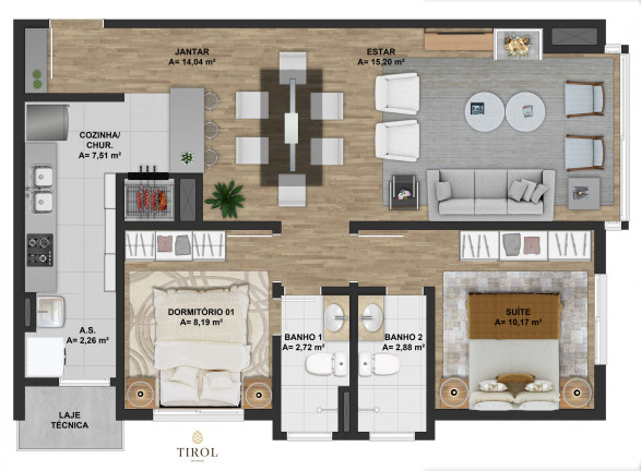Imagem Apartamento com 2 Quartos à Venda, 50 m² em Tirol - Gramado Imagem Apartamento com 2 Quartos à Venda, 50 m² em Tirol - Gramado