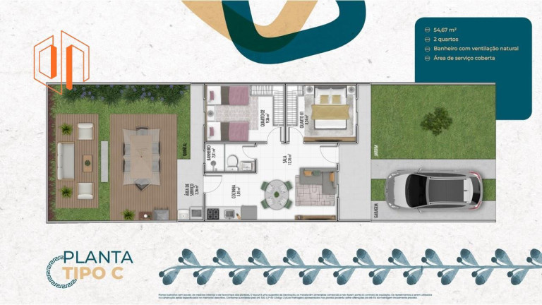 Imagem Casa com 2 Quartos à Venda, 53 m² em Campo Largo Da Roseira - São José Dos Pinhais