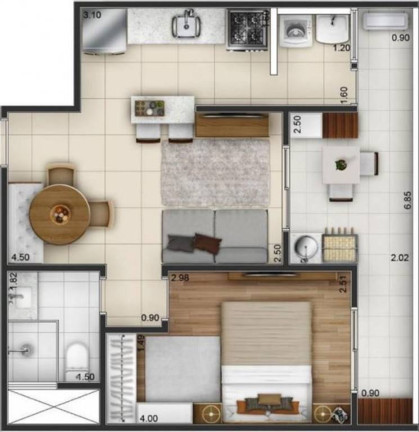 Imagem Apartamento com 1 Quarto à Venda, 46 m² em Guilhermina - Praia Grande Imagem Apartamento com 1 Quarto à Venda, 46 m² em Guilhermina - Praia Grande