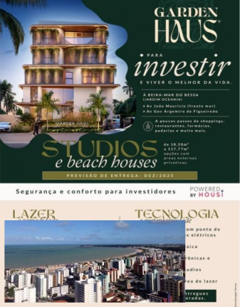 Flat com 1 Quarto à Venda, 23 m² em Jardim Oceania - João Pessoa