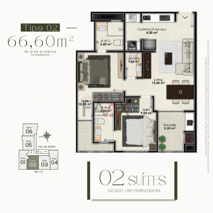 Imagem Apartamento à Venda, 66 m² em Varzea - Itapema Imagem Apartamento à Venda, 66 m² em Varzea - Itapema