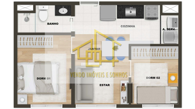 Imagem Apartamento com 2 Quartos à Venda, 35 m² em Vila Santa Catarina - São Paulo Imagem Apartamento com 2 Quartos à Venda, 35 m² em Vila Santa Catarina - São Paulo