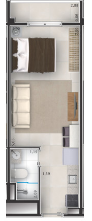 Imagem Apartamento com 1 Quarto à Venda, 24 m² em Saúde - São Paulo