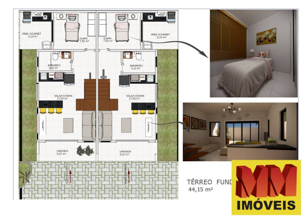 Imagem Casa de Condomínio com 2 Quartos à Venda, 71 m² em Peró - Cabo Frio Imagem Casa de Condomínio com 2 Quartos à Venda, 71 m² em Peró - Cabo Frio