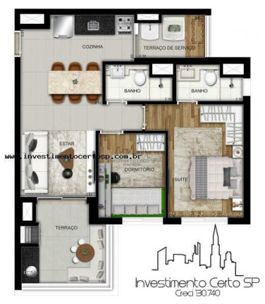 Imagem Apartamento com 2 Quartos à Venda, 63 m² em Butantã - São Paulo