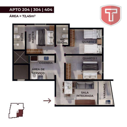 Imagem Apartamento com 2 Quartos à Venda, 57 m² em Praia Formosa - Cabedelo