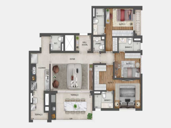 Imagem Apartamento com 3 Quartos à Venda, 122 m² em Ibirapuera - São Paulo