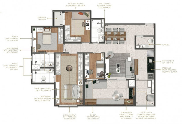 Imagem Apartamento com 4 Quartos à Venda, 145 m² em Santo Amaro - São Paulo