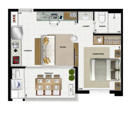 Imagem Apartamento com 3 Quartos à Venda, 58 m² em Morumbi - São Paulo Imagem Apartamento com 3 Quartos à Venda, 58 m² em Morumbi - São Paulo