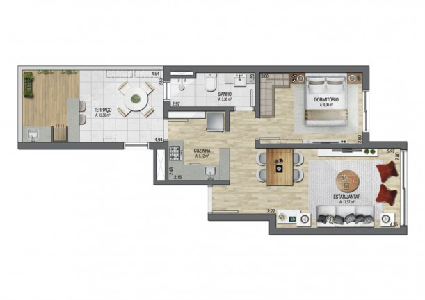 Imagem Imóvel com 1 Quarto à Venda, 34 m² em Menino Deus - Porto Alegre