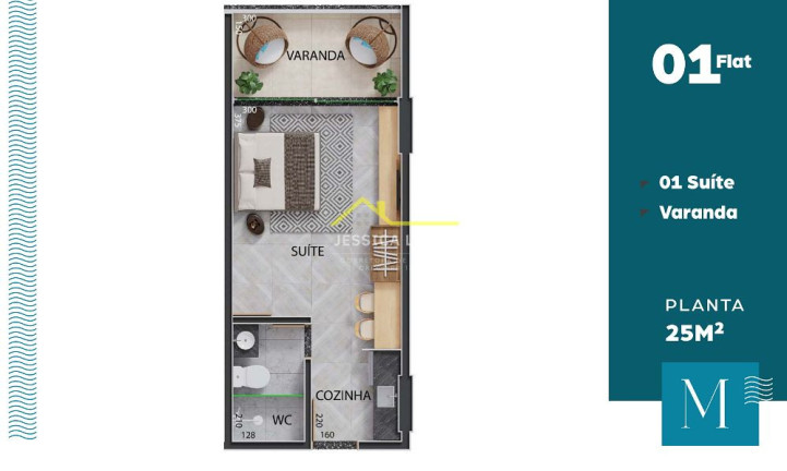 Imagem Apartamento com 1 Quarto à Venda, 25 m² em Bessa - João Pessoa