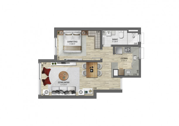 Imagem Apartamento com 1 Quarto à Venda, 41 m² em Menino Deus - Porto Alegre
