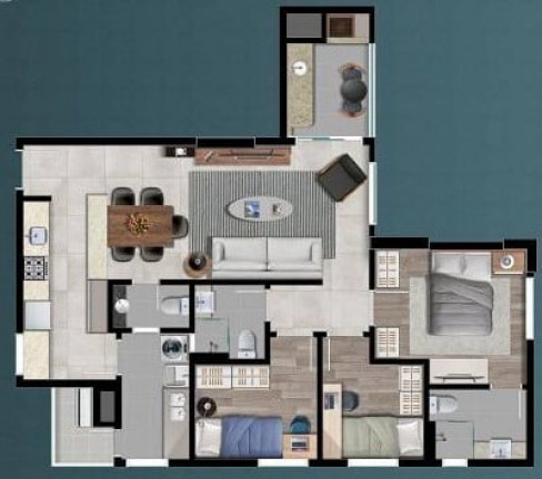 Imagem Apartamento com 2 Quartos à Venda, 95 m² em Centro - Curitiba Imagem Apartamento com 2 Quartos à Venda, 95 m² em Centro - Curitiba