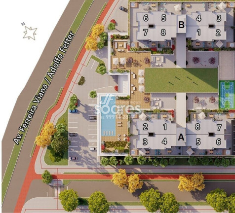 Imagem Apartamento com 2 Quartos à Venda, 61 m² em Areal - Pelotas