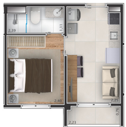 Imagem Apartamento com 1 Quarto à Venda, 24 m² em Saúde - São Paulo