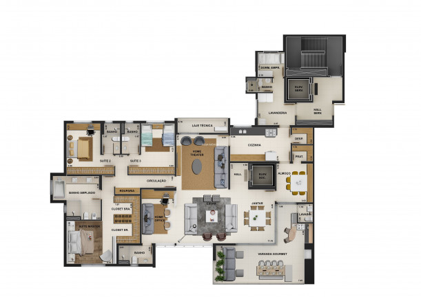 Imagem Apartamento com 4 Quartos à Venda, 278 m² em Ribeirania - Ribeirão Preto