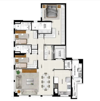 Imagem Apartamento com 3 Quartos à Venda, 133 m² em Setor Bueno - Goiânia