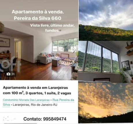 Imagem Apartamento com 3 Quartos à Venda, 100 m² em Laranjeiras - Rio De Janeiro Imagem Apartamento com 3 Quartos à Venda, 100 m² em Laranjeiras - Rio De Janeiro