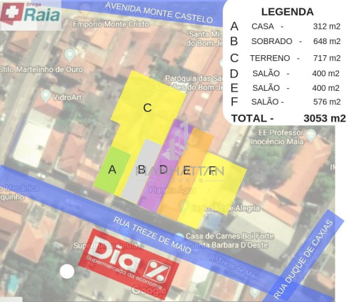 Imagem Terreno à Venda, 3.053 m² em Centro - Santa Bárbara D'oeste