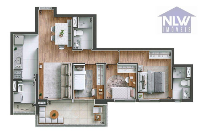 Imagem Apartamento com 3 Quartos à Venda, 75 m² em Vila Firmiano Pinto - São Paulo