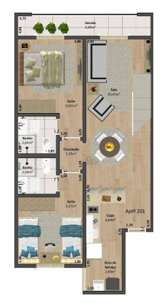 Imagem Cobertura com 3 Quartos à Venda, 94 m² em Mata Atlântica  - Volta Redonda