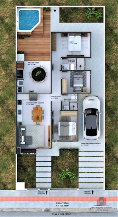 Imagem Casa com 3 Quartos à Venda, 106 m² em Bela Vista - Palhoça