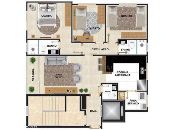 Imagem Apartamento com 3 Quartos à Venda, 84 m² em Caiçara - Belo Horizonte Imagem Apartamento com 3 Quartos à Venda, 84 m² em Caiçara - Belo Horizonte