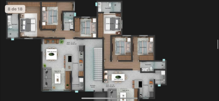 Imagem Apartamento com 3 Quartos à Venda, 100 m² em Jardim Piratininga - Franca Imagem Apartamento com 3 Quartos à Venda, 100 m² em Jardim Piratininga - Franca