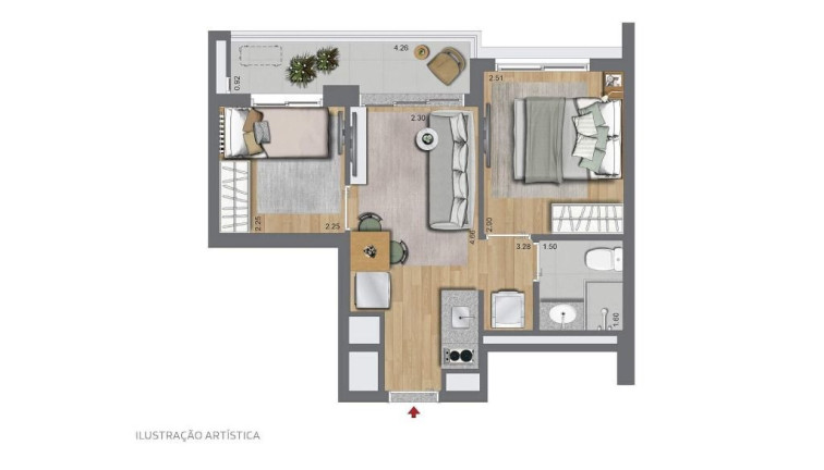 Imagem Apartamento com 2 Quartos à Venda, 37 m² em Butantã - São Paulo