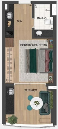 Imagem Apartamento com 1 Quarto à Venda, 49 m² em Brooklin Paulista - São Paulo Imagem Apartamento com 1 Quarto à Venda, 49 m² em Brooklin Paulista - São Paulo