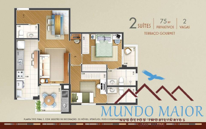 Imagem Apartamento com 2 Quartos à Venda, 64 m² em Campestre - Santo André