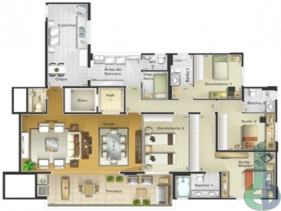 Imagem Apartamento com 3 Quartos à Venda, 133 m² em Santa Paula - São Caetano Do Sul Imagem Apartamento com 3 Quartos à Venda, 133 m² em Santa Paula - São Caetano Do Sul