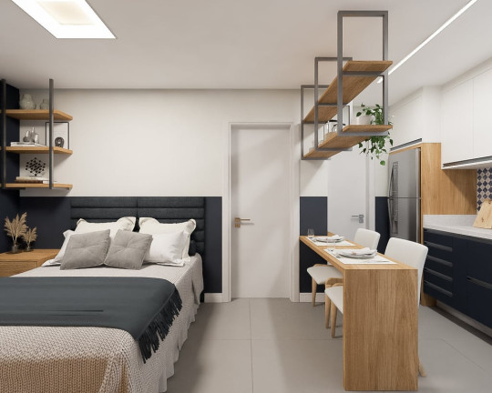 Imagem Apartamento com 1 Quarto à Venda, 20 m² em Mercês - Curitiba