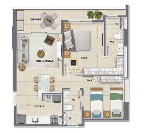 Imagem Apartamento com 2 Quartos à Venda, 54 m² em Cocó - Fortaleza Imagem Apartamento com 2 Quartos à Venda, 54 m² em Cocó - Fortaleza