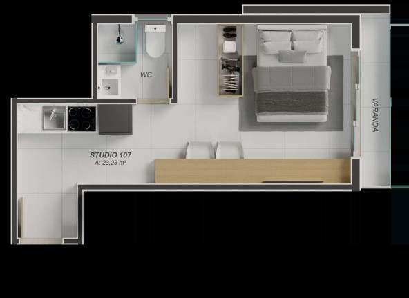 Imagem Imóvel com 1 Quarto à Venda, 20 m² em Aeroclube - João Pessoa