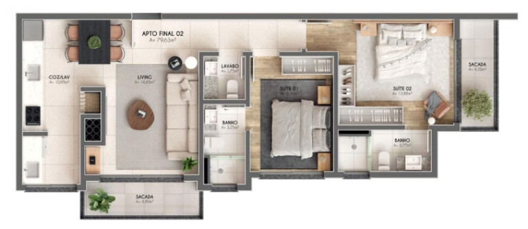 Imagem Apartamento com 2 Quartos à Venda, 79 m² em Centro - Canela Imagem Apartamento com 2 Quartos à Venda, 79 m² em Centro - Canela