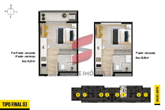 Imagem Apartamento com 1 Quarto à Venda, 20 m² em Bigorrilho - Curitiba Imagem Apartamento com 1 Quarto à Venda, 20 m² em Bigorrilho - Curitiba