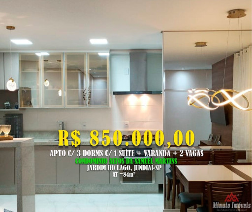 Apartamento com 3 Quartos à Venda, 84 m² em Jardim Do Lago - Jundiaí