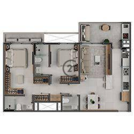 Imagem Apartamento com 2 Quartos à Venda, 82 m² em Estreito - Florianópolis Imagem Apartamento com 2 Quartos à Venda, 82 m² em Estreito - Florianópolis