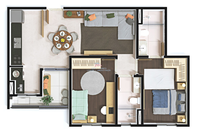 Imagem Apartamento com 2 Quartos à Venda, 58 m² em Jardim Do Lago - Jundiaí
