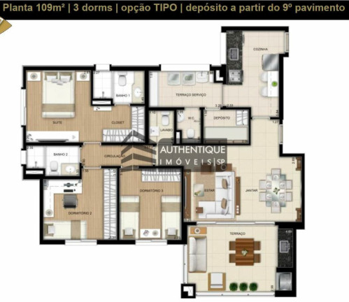 Imagem Apartamento com 3 Quartos à Venda, 109 m² em Vila Olímpia - São Paulo Imagem Apartamento com 3 Quartos à Venda, 109 m² em Vila Olímpia - São Paulo