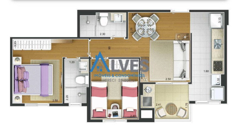 Imagem Apartamento com 2 Quartos à Venda, 52 m² em Vila Alzira - Santo André Imagem Apartamento com 2 Quartos à Venda, 52 m² em Vila Alzira - Santo André
